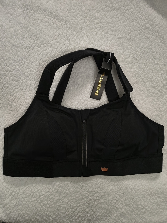 SHEFIT Other - Shefit Sports Bra L1 Luxe High Impact Front Zip Black Adjustable Gym Workout NEW